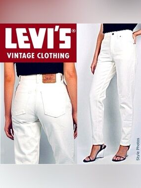 Levi's 550 Vintage Authentic Red Tab Jeans White Tapered Relaxed (~W30/31 L28)